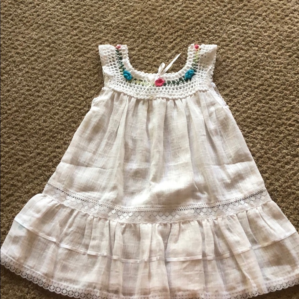 Girls Dress/tunic with crochet